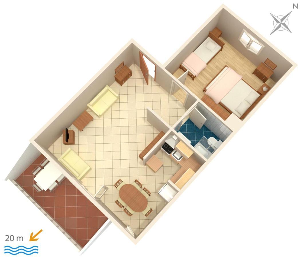 Apartments By The Sea Podgora, Makarska - 6713 المظهر الخارجي الصورة